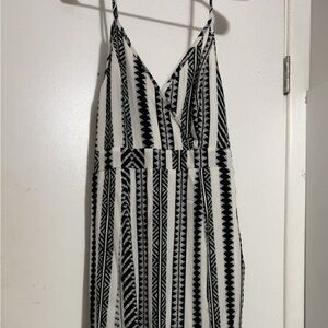 Black and White Geometric Maxi Dress